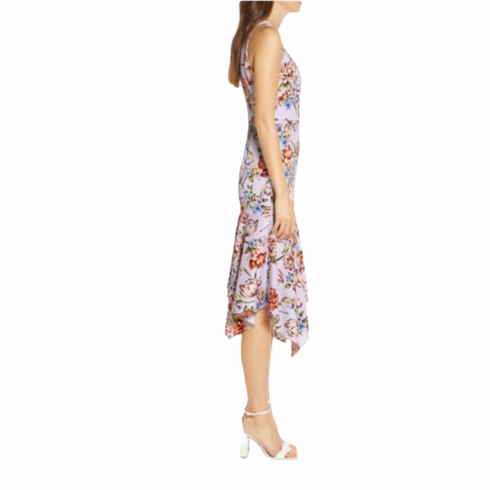 Maggy London Floral Print Charmeuse Midi Dress - Picture 3 of 5